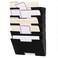 Wallniture Lisbon Wall Mounted File Holder Organizer 5Tier Metal Office Organization and Storage Rack Wall Mount File Holder Magazine Holder and Office Decor Black