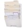 Wallniture Lisbon Metal Wall File Holder Organizer Wall Mount File Holder 5Tier Office Decor and Magazine Holder File Folders Letter Size White Rack