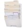Wallniture Lisbon Metal Wall File Holder Organizer Wall Mount File Holder 5Tier Office Decor and Magazine Holder File Folders Letter Size White Rack