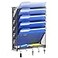 OUTWOLF Hanging Wall File Organizer with Hooks 6 Tier Vertical Wall Mount File Holder Paper Document Mail Organizer for Office