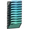 Gawerk 10Tier Wall File Organizer Hanging Wall File Holder Wall Mount Paper Folder Organize Mesh Magazine Document Mail Organizer Wall Organizer for Office School Home Black
