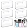 Suzile 6 Pack Wall Mount Organizer Acrylic File Holder Adhesive Cabinet Door Organizer Wall Mounted Storage Box for Office Kitchen Bathroom Bedroom Garage Craft Room CollectionBig