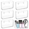 Suzile 6 Pack Wall Mount Organizer Acrylic File Holder Adhesive Cabinet Door Organizer Wall Mounted Storage Box for Office Kitchen Bathroom Bedroom Garage Craft Room CollectionBig