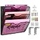 ideallife 3 Pockets Mesh Wall File Holder Organizer Office Hanging File Folder Magazine Rack Nametag Label Hooks Set Included Black