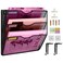 ideallife 3 Pockets Mesh Wall File Holder Organizer Office Hanging File Folder Magazine Rack Nametag Label Hooks Set Included Black