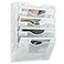 PAG Hanging Wall File Holder Mail Organizer Wall Mount Document Letter Rack 5Tier White