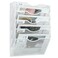 PAG Hanging Wall File Holder Mail Organizer Wall Mount Document Letter Rack 5Tier White