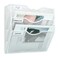 PAG Hanging Wall File Holder Mail Organizer Wall Mount Document Letter Rack 3Tier White