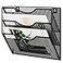 EasyPAG 3 Pocket Mesh Wall File Organizer Hanging Paper Folder Holder with Classify Label Vertical Wall Mount Mail Organizer for Office Home Classroom Black