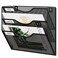 EasyPAG 3 Pocket Mesh Wall File Organizer Hanging Paper Folder Holder with Classify Label Vertical Wall Mount Mail Organizer for Office Home Classroom Black
