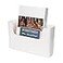 POUYRBA Wall File Holder White Plastic Wall Mount File Organizer for Office Home Classroom