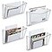 Azar Displays 250025 Clear Plastic Wall Mount File Holder with Hanging Hardware 4Pack
