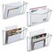 Azar Displays 250025 Clear Plastic Wall Mount File Holder with Hanging Hardware 4Pack
