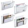 Azar Displays 250025 Clear Plastic Wall Mount File Holder with Hanging Hardware 4Pack