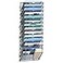 JMHUD 14 Tier Wall Hanging File Organizer Paper Folder Holder Wall Mounted Metal Mail Sorter for Office Home School Black