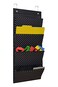 AUVCAS Fabric Over Door Document Organizer Hanging Wall file Organizer Wall Mounted Folder Storage Holder for Office Classroom Home4 Large Cascading Pockets2 Over Door Hooks IncludedBlack Polka Dot