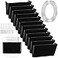 Tenceur 12 Pcs Plastic Single Pocket Wall Mount File Holder with Double Sided Adhesive Tape and Screws Wall File Hanging Folder Letter Paper Mail Organizer for Office Home ClassroomBlack