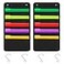 Sinzip 2 Pack Heavy Duty 5 Pocket Door Hanging File Organizer Black Wall Storage Pocket Charts with 2 Hangers Great for Classroom School Home or Office Use 5 Pocket2Pack