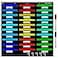 Vantasii Organization Center Pocket Chart Wall File Organizer Folder with 30 File Pockets 30 DryErase Cards Plus 5 Over The Door Hooks and 8 Wall Hooks 47 X 42 inch