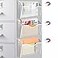 LQPAFZ 3 Pcs Magnetic File Holder for File Cabinets Folder Holder Organizer No Drilling Paper Document Holder Large Capacity Office Hanging Magazine Rack for Refrigerator Whiteboard Office Kitchen