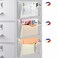 LQPAFZ 3 Pcs Magnetic File Holder for File Cabinets Folder Holder Organizer No Drilling Paper Document Holder Large Capacity Office Hanging Magazine Rack for Refrigerator Whiteboard Office Kitchen