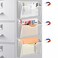 LQPAFZ 3 Pcs Magnetic File Holder for File Cabinets Folder Holder Organizer No Drilling Paper Document Holder Large Capacity Office Hanging Magazine Rack for Refrigerator Whiteboard Office Kitchen