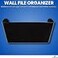 1InTheHome Single Pocket Black Wall File Letter Size