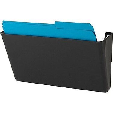 1InTheHome Single Pocket Black Wall File Letter Size
