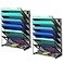 Kuntine.B KuntineB Wall File Organizer Black 7 Tier 2 Pack