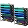 Kuntine.B KuntineB Wall File Organizer Black 7 Tier 2 Pack