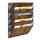 PAG Wall File Organizer for Office 5Tier Rustic Hanging File holder Wall Storage Rack for DocumentsMagazineLiteratureFile FoldersMailsEnvelopes Brown