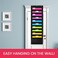 Godery Premium Hanging File Folder Organizer 10 Pockets 3 Hangers Cascading Wall OrganizerPerfect for Home Organization School Pocket Chart Office Bill Filing Wall or Over Door Mount