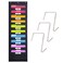 Hippo Creation Black Pocket Chart for Classroom 10 Pocket Storage Rainbow Pocket Charts 3 Over Door Hangers Included Hanging Wall File Organizer for File Folders School Mailbox HomeOffice Papers