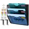 TSDRBWO 3 Tier Hanging Wall File Holder Metal Mesh File Organizer Mail Organizer Wall Mounted Magazine Storage Rack Magazine Holder Vertical Wall Mounted Mesh Hanging File Folders Paper Organizer
