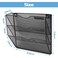 TSDRBWO 3 Tier Hanging Wall File Holder Metal Mesh File Organizer Mail Organizer Wall Mounted Magazine Storage Rack Magazine Holder Vertical Wall Mounted Mesh Hanging File Folders Paper Organizer