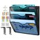 TSDRBWO 3 Tier Hanging Wall File Holder Metal Mesh File Organizer Mail Organizer Wall Mounted Magazine Storage Rack Magazine Holder Vertical Wall Mounted Mesh Hanging File Folders Paper Organizer