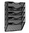 Solinxe Wall Hanging File Holder 5 Pocket Wall Mounted Paper Organizer Magazine File Holder Storage RackBlack