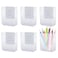 Voittozege 6 Pack Plastic Wall Folders Clear Wall Mount File Organizer Acrylic Single Pocket Hanging Wall Organizer Magazine Holder Cabinet Storage Bins for Office Bathroom Home 47 x 2 x 4