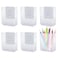 Voittozege 6 Pack Plastic Wall Folders Clear Wall Mount File Organizer Acrylic Single Pocket Hanging Wall Organizer Magazine Holder Cabinet Storage Bins for Office Bathroom Home 47 x 2 x 4