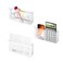 Voittozege 3 Pack Plastic Wall Mount File Holder 86x47x21 In Clear Acrylic Single Pocket Hanging Organizer for Mails and Magazines No Drill Space Saving Plastic Wall Folders for Office Home