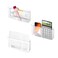 Voittozege 3 Pack Plastic Wall Mount File Holder 86x47x21 In Clear Acrylic Single Pocket Hanging Organizer for Mails and Magazines No Drill Space Saving Plastic Wall Folders for Office Home