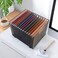 SREGGSIY Metal Mesh Hanging File Organizer OfficeSchoolHome File CrateBlack