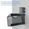 JANE EYRE Magnetic File Holder 2pcs Hanging File Organizer Magazine Document Paper Holders with 2pcs Pen Holders for Classroom Cabinets OfficeNo DrillingBLACK