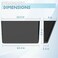 Gawerk Clear Acrylic Single Pocket Plastic Hanging Wall Mount File Holder for Office Home Black 4 Pack