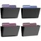 Gawerk Clear Acrylic Single Pocket Plastic Hanging Wall Mount File Holder for Office Home Black 4 Pack