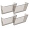 Gawerk Clear Acrylic Single Pocket Plastic Hanging Wall Mount File Holder for Office Home Gray 4 Pack
