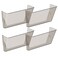 Gawerk Clear Acrylic Single Pocket Plastic Hanging Wall Mount File Holder for Office Home Gray 4 Pack