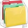 BEYGORM Acrylic File Folder Holder 3 Tiers Clear Wall Hanging Magazine Rack Desktop Large Vertical Tiered File Holder for Office and Home Upright File Storage for Desk