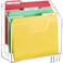 BEYGORM Acrylic File Folder Holder 3 Tiers Clear Wall Hanging Magazine Rack Desktop Large Vertical Tiered File Holder for Office and Home Upright File Storage for Desk