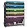 Kinkota Hanging Wall File Organizer 6Tier Wall Mount Mail Organizer Desk Paper Organizer Sleek Black Metal File Folder Holder for Office Cubicle Bedroom AllinOne Document Storage Shelf